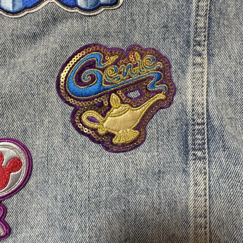 Disney Denim Patches Handmade Jean Jacket Old Navy Size S